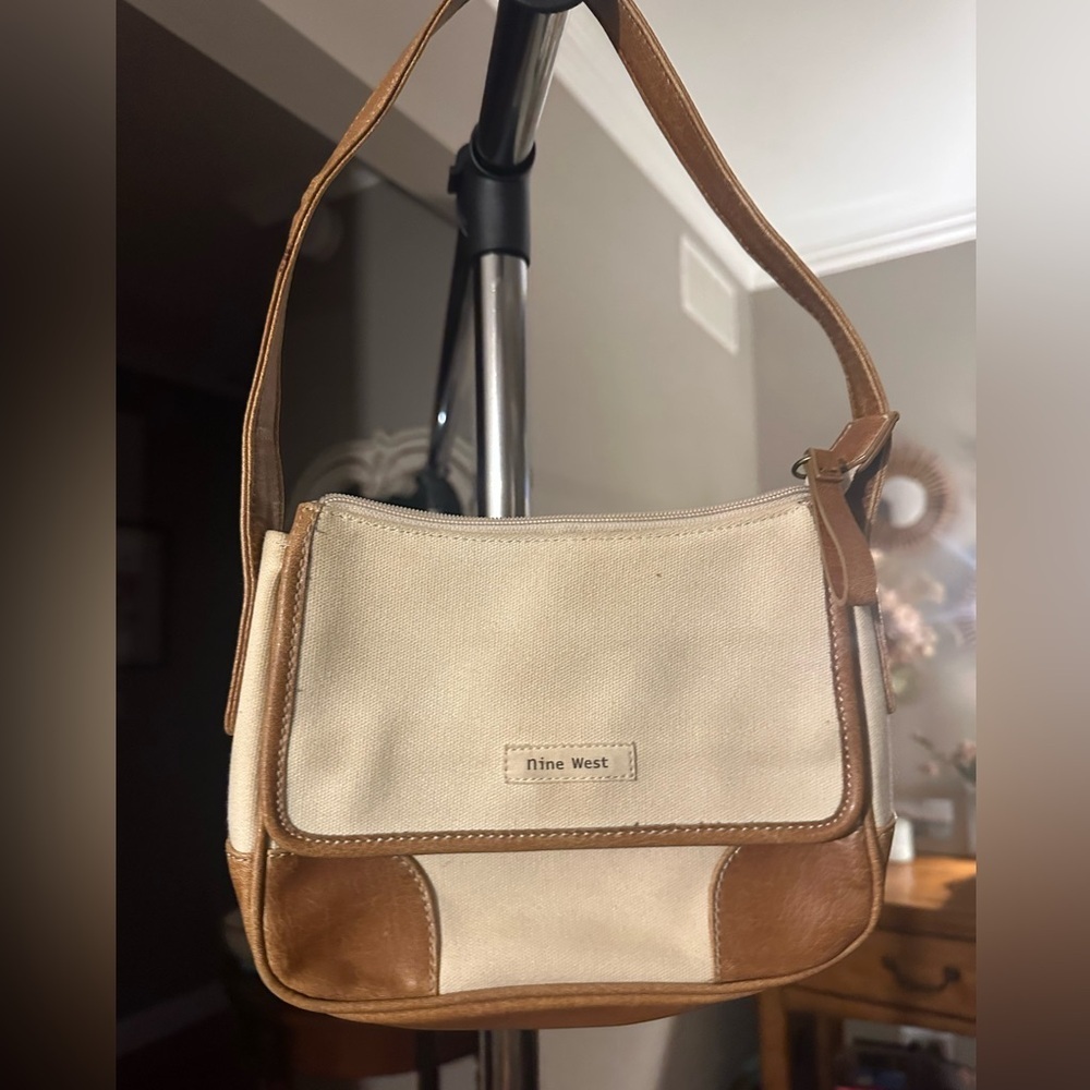 Nine West Tan And Cream Shoulder Bag